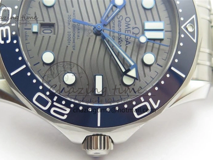 1225 Seamaster Diver 300M ORF 1:1 Best Edition Blue Ceramic Gray Dial on SS Bracelet A HighQuality 7867